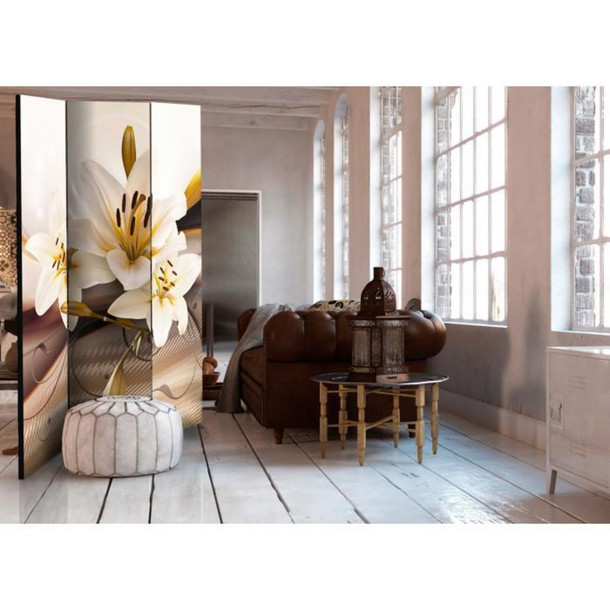 Paris Prix Paravent 3 Volets  The Desert's Garden  135x172cm