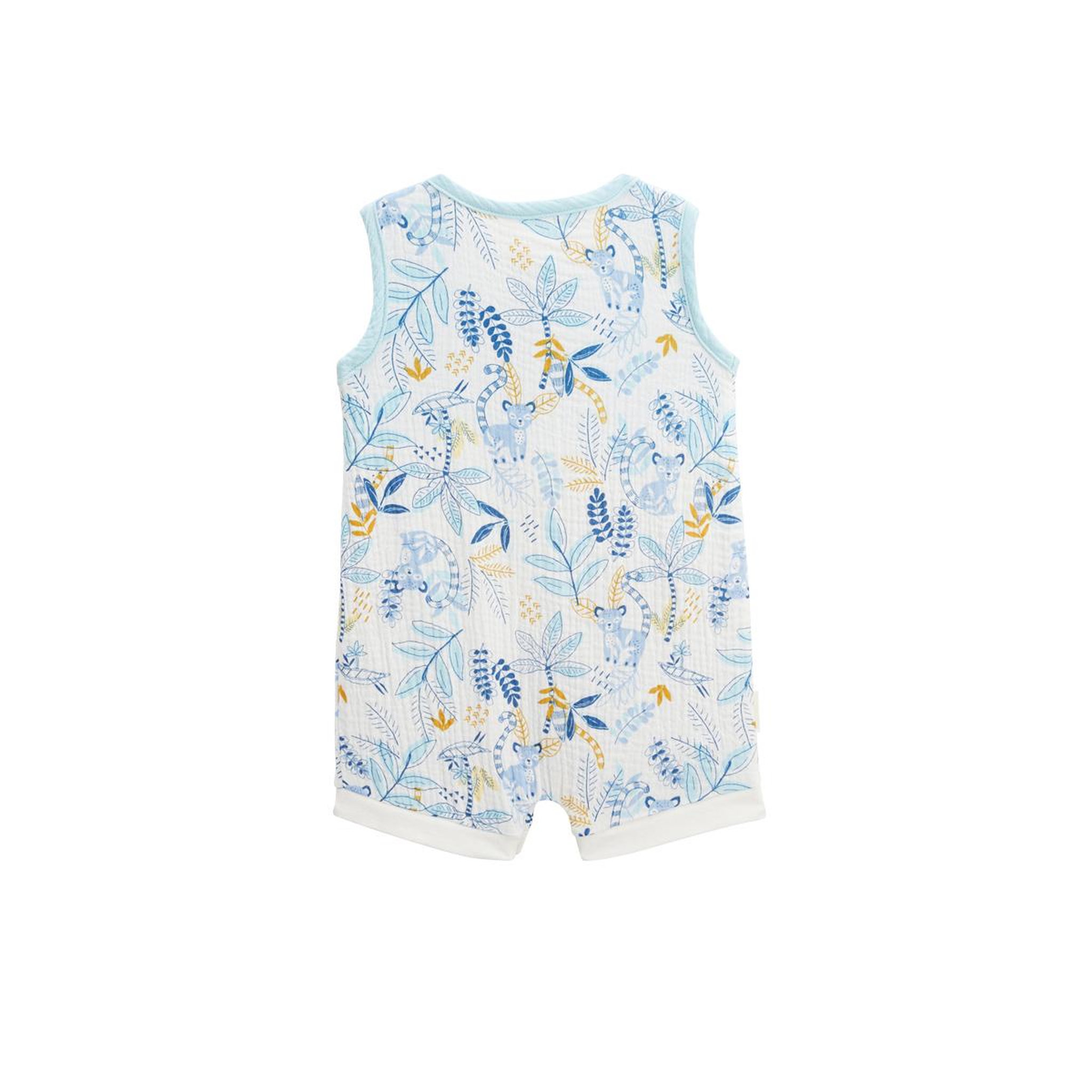 Voir la diapositive 2 : Petit Béguin Barboteuse bébé en gaze de coton Gamboa