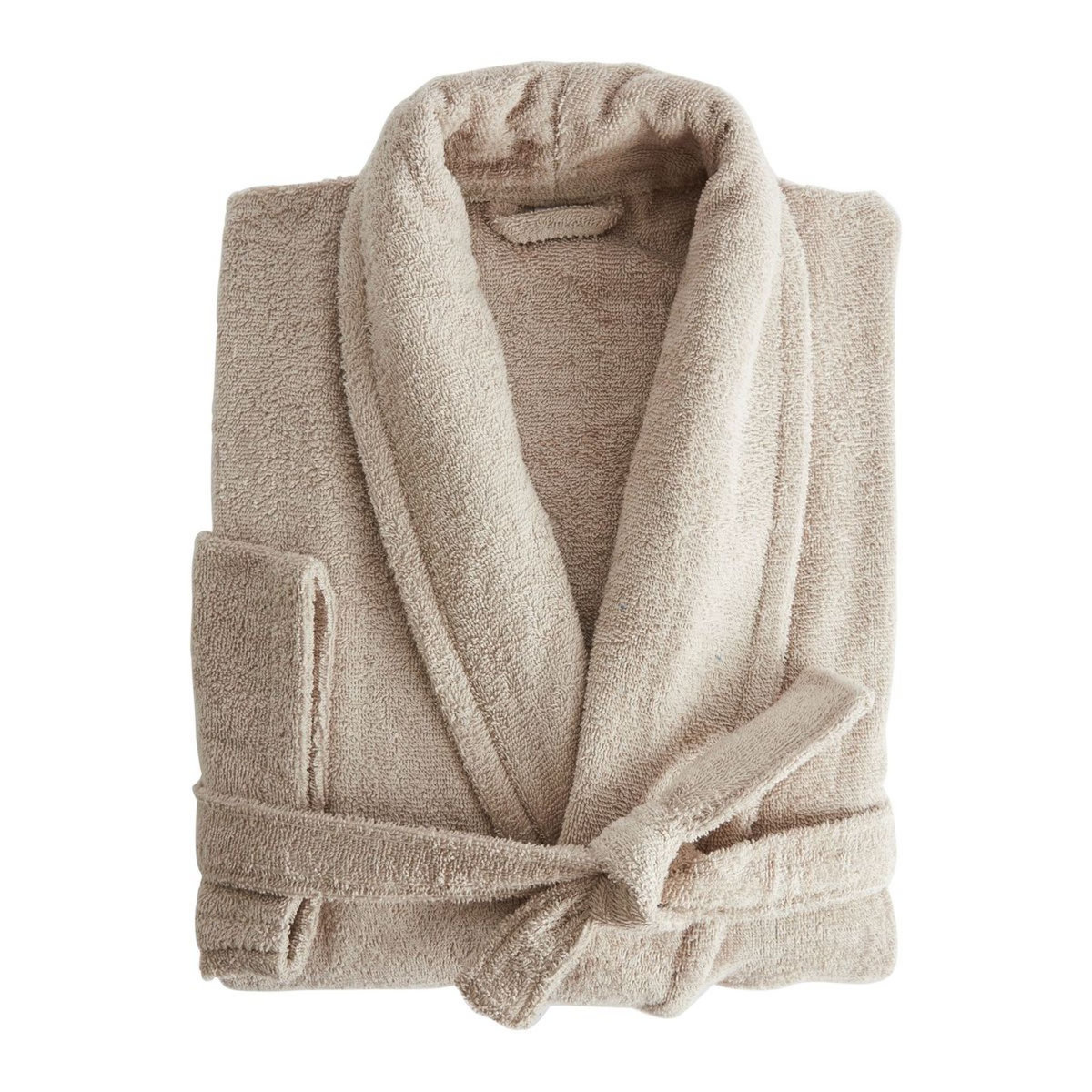 ACTUEL Peignoir col chale uni en coton 380gsm