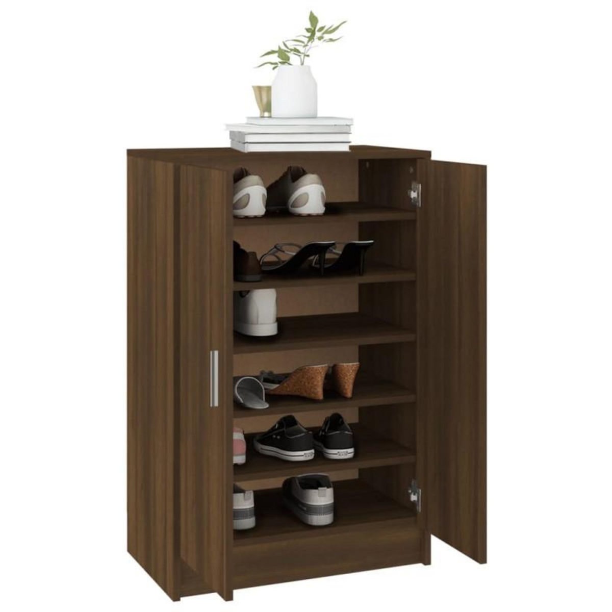 VIDAXL Meuble à chaussures Chêne marron 60x35x92 cm Bois d ingénierie