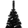 VIDAXL Arbre de Noël artificiel pre-eclaire et boules noir 120 cm PVC