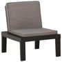 Voir la diapositive 3 : VIDAXL Chaises de salon de jardin et coussins lot de 2 Plastique Gris