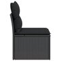 Voir la diapositive 5 : VIDAXL Chaise de jardin sans accoudoirs avec coussins noir poly rotin