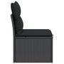 Voir la diapositive 5 : VIDAXL Chaise de jardin sans accoudoirs avec coussins noir poly rotin