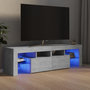 Voir la diapositive 1 : VIDAXL Meuble TV avec lumieres LED Gris beton 140x36,5x40 cm