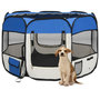 Voir la diapositive 1 : VIDAXL Parc pour chiens pliable avec sac de transport Bleu 90x90x58 cm