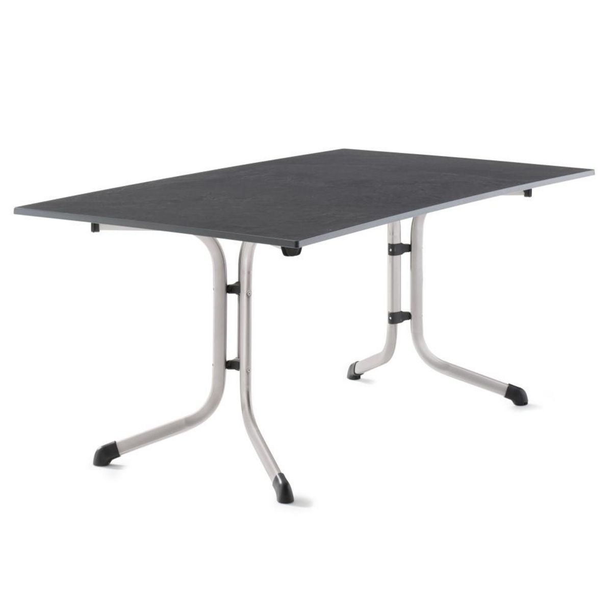CENTRALE BRICO Table pliante 165 x 95 cm, plateau Vivodur® anthracite, structure gris clair