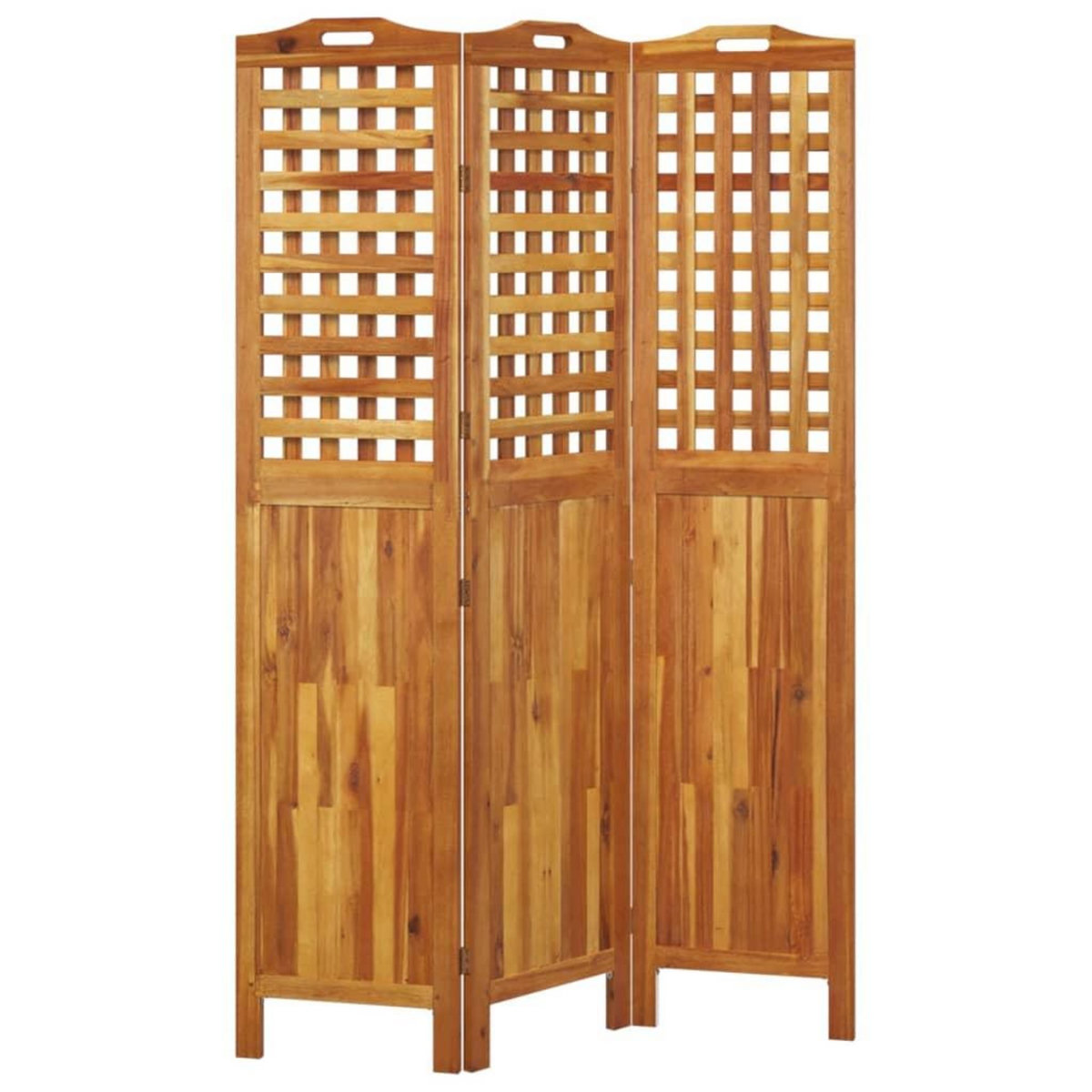 VIDAXL Cloison de separation 3 panneaux 121,5x2x180 cm Bois d'acacia