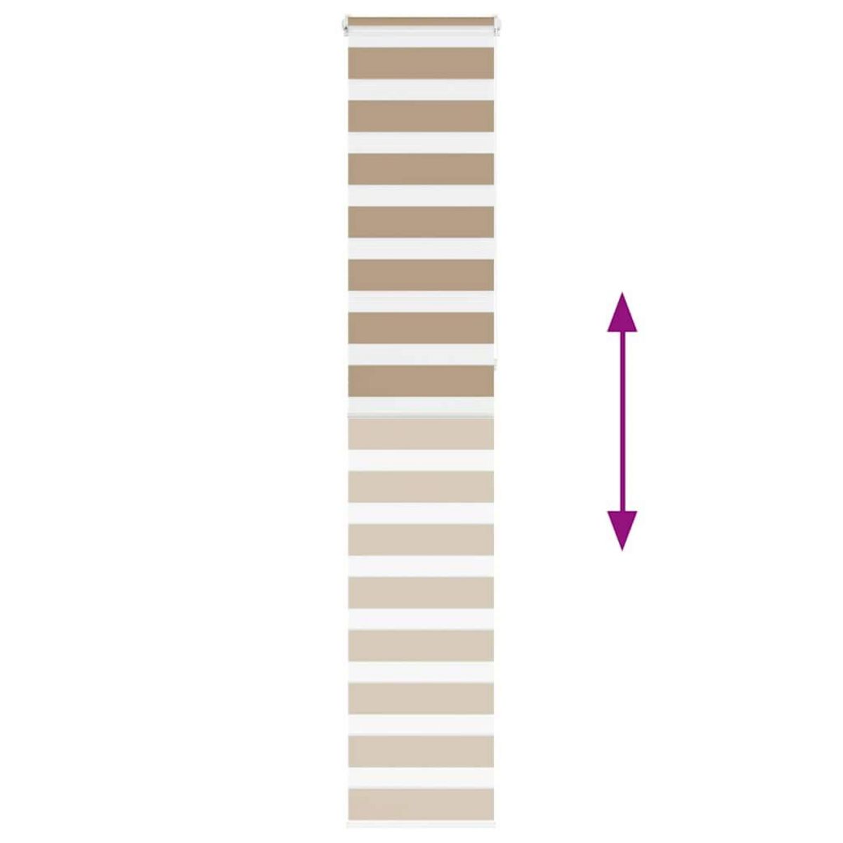 VIDAXL Store zebre marron sable largeur du tissu 40,9 cm polyester