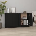 VIDAXL Buffets 2 pcs Noir 60x30x70 cm Bois d ingénierie