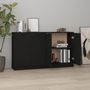 Voir la diapositive 1 : VIDAXL Buffets 2 pcs Noir 60x30x70 cm Bois d ingénierie