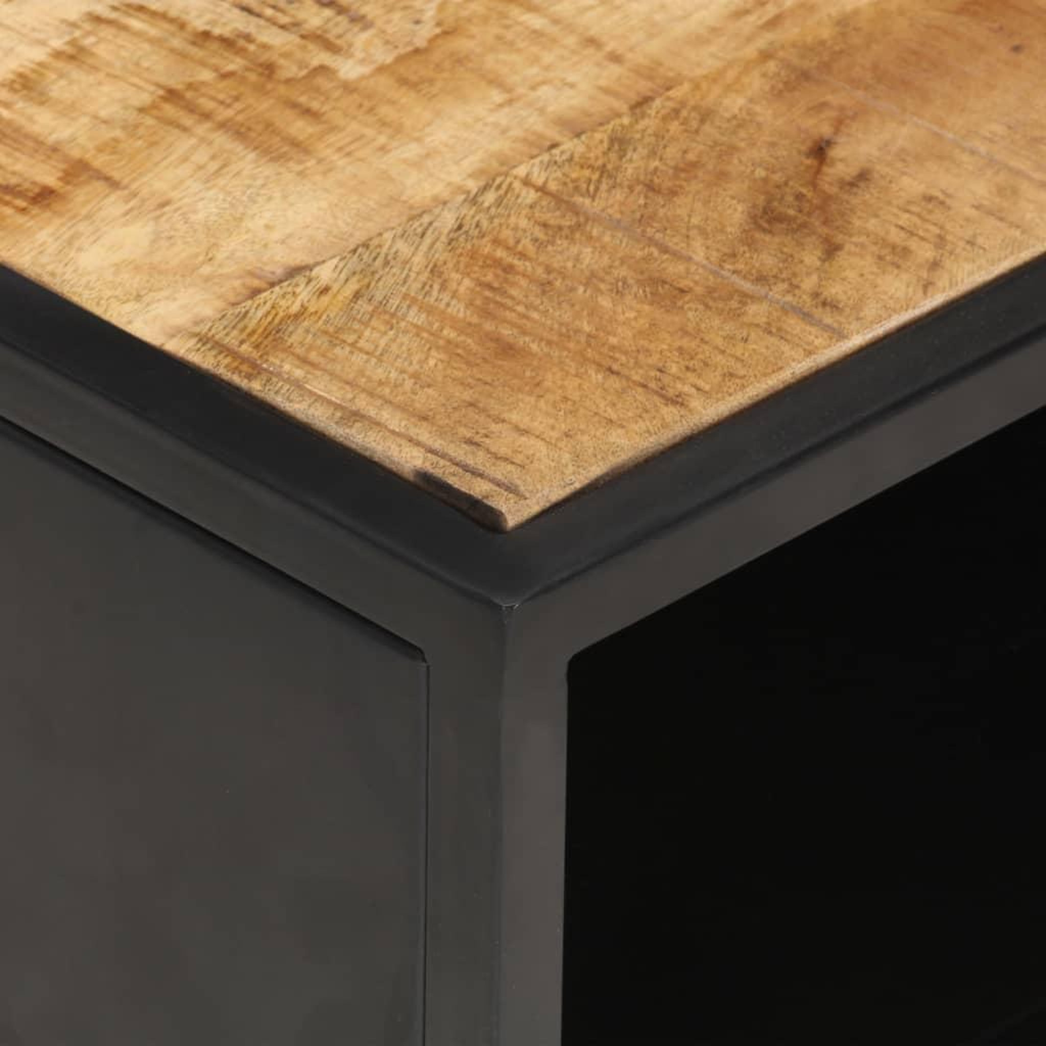 Voir la diapositive 5 : VIDAXL Table basse a porte sculptee 90x55x36 cm bois de manguier brut