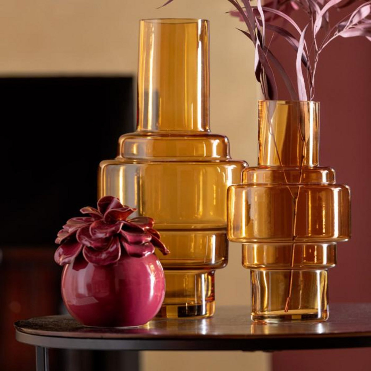 Paris Prix Fleur Déco en Céramique  Flora  14cm Rose