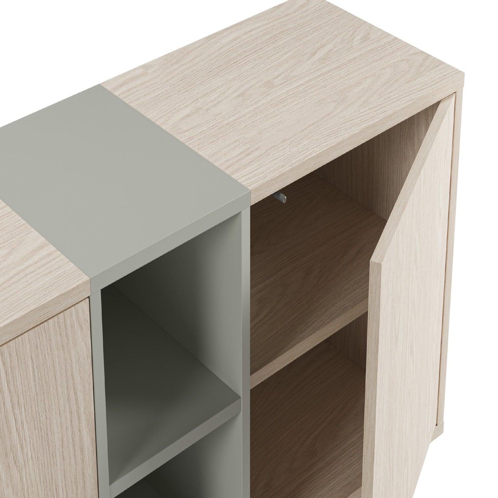Voir la diapositive 6 : CASANOVA PARIS Carlo - buffet 180cm en mélamine beige