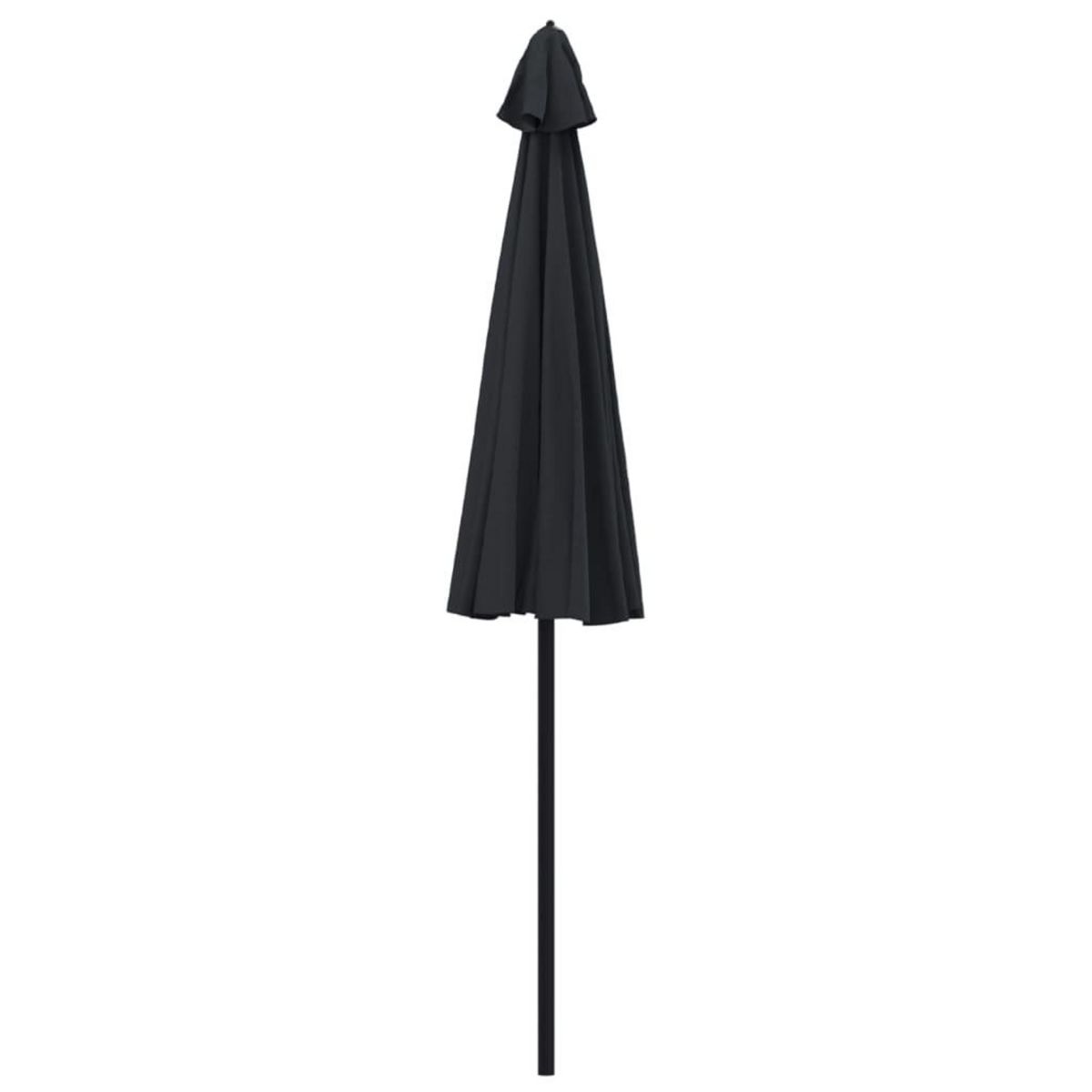 VIDAXL Parasol d'exterieur avec mat en aluminium 270 cm noir