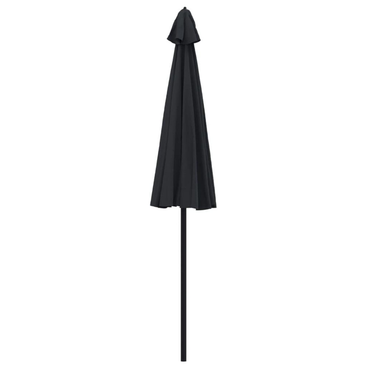 VIDAXL Parasol d'exterieur avec mat en aluminium 270 cm noir