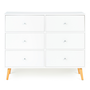 Voir la diapositive 4 : ID MARKET Commode 6 tiroirs EMMIE 110 cm scandinave blanc
