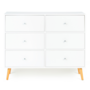 Voir la diapositive 4 : ID MARKET Commode 6 tiroirs EMMIE 110 cm scandinave blanc