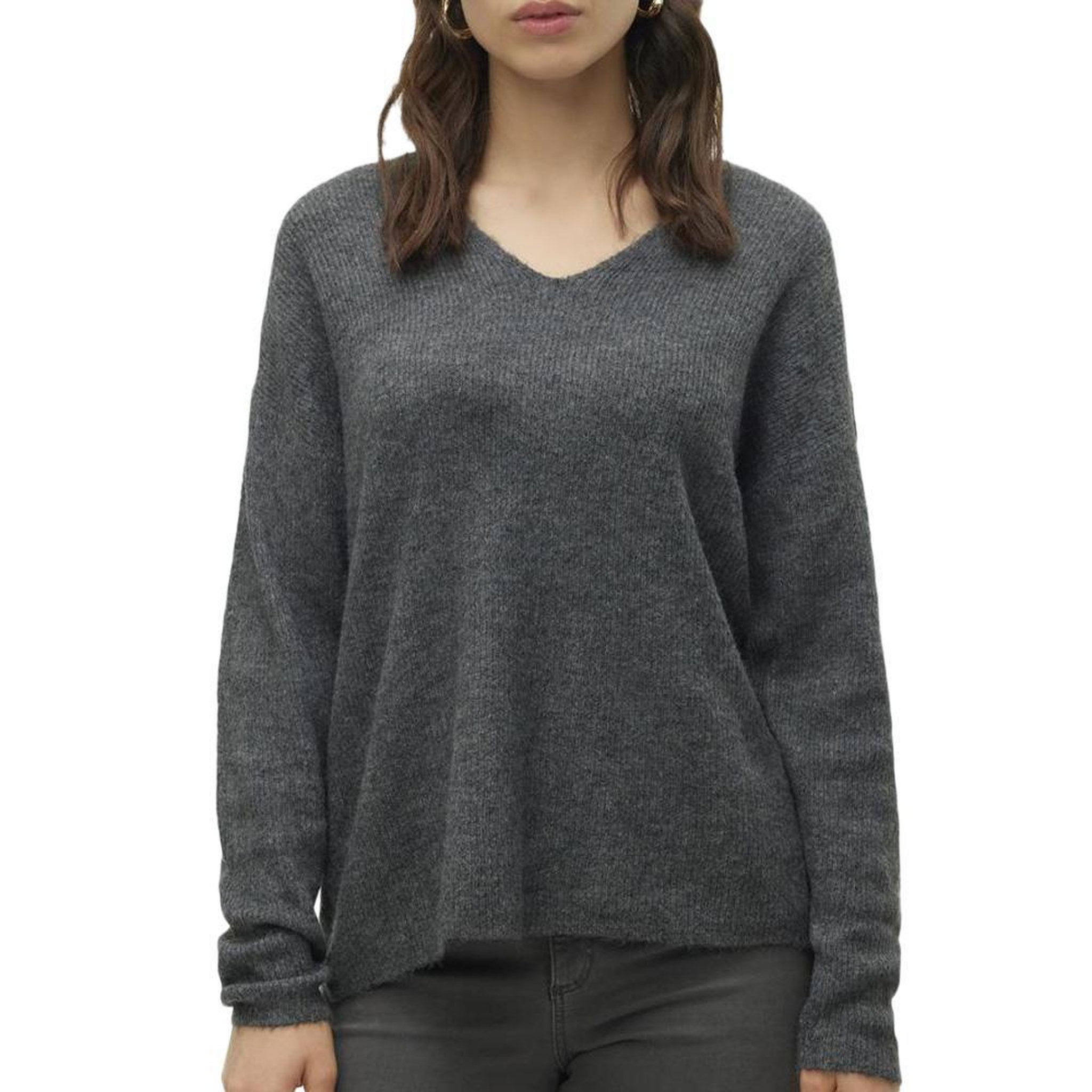 Vero Moda Pull Gris Foncé Femme Vero Moda Crew. Coloris disponibles : Gris