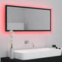 Voir la diapositive 5 : VIDAXL Miroir a LED de salle de bain Noir 100x8,5x37 cm Acrylique