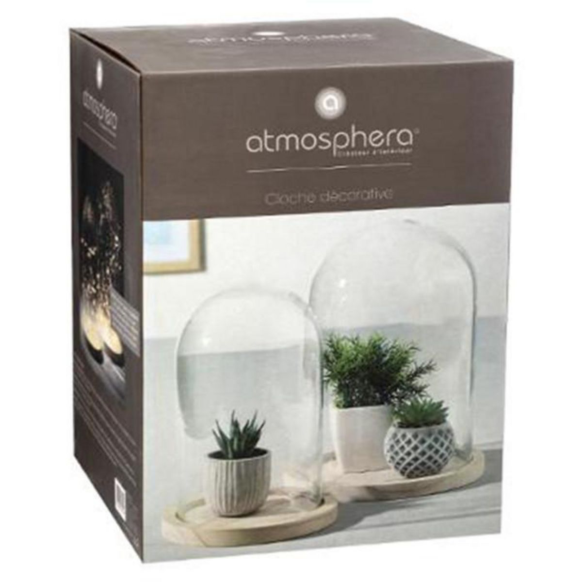 ATMOSPHERA Cloche Décorative en Verre  Shine  29cm Naturel