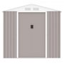 Voir la diapositive 2 : MARKET24 PLUTON Abri de jardin en métal 2,71 m² - 213 x 127 x 195 cm - Kit d'ancrage inclus, 2 portes coulissantes - Taupe