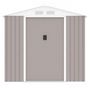 Voir la diapositive 2 : MARKET24 PLUTON Abri de jardin en métal 2,71 m² - 213 x 127 x 195 cm - Kit d'ancrage inclus, 2 portes coulissantes - Taupe