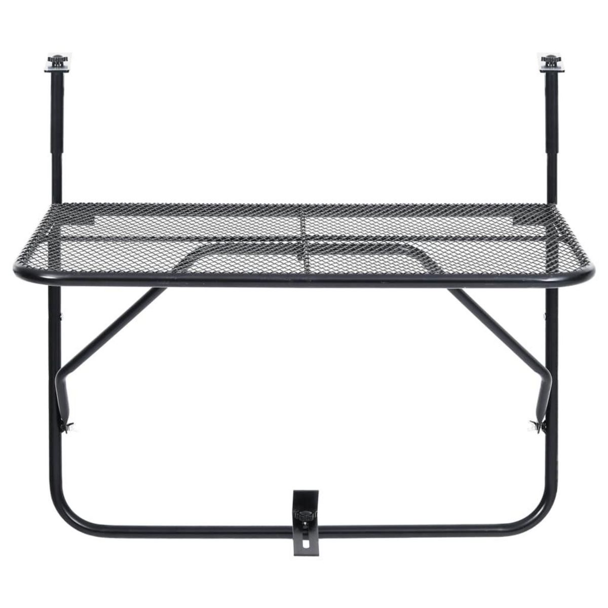 VIDAXL Table de balcon Noir 60x40 cm Acier