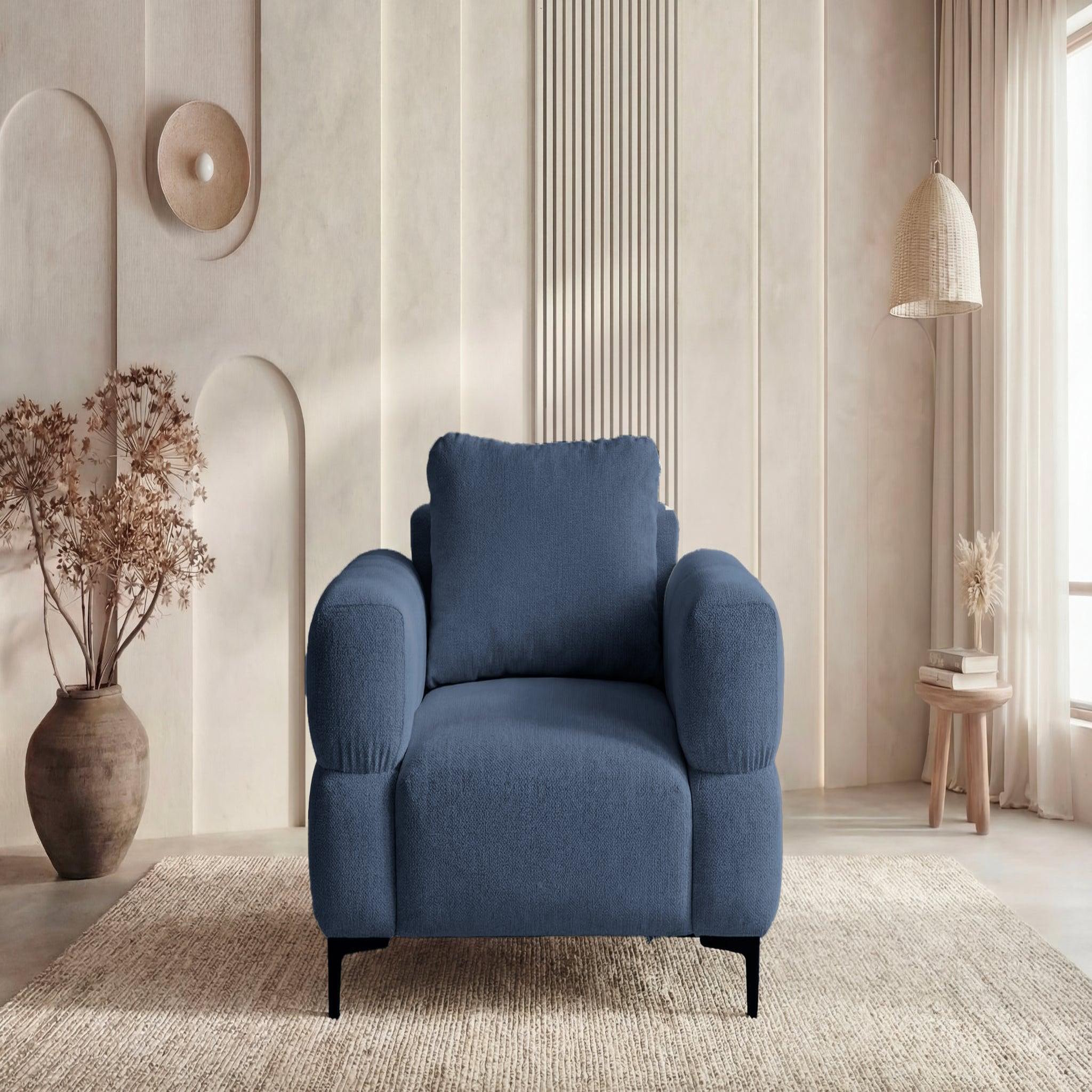 Voir la diapositive 3 : CASANOVA PARIS Elton - fauteuil en tissu lisse