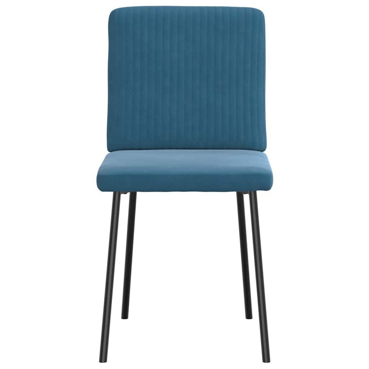 VIDAXL Chaises a manger lot de 4 Bleu Velours