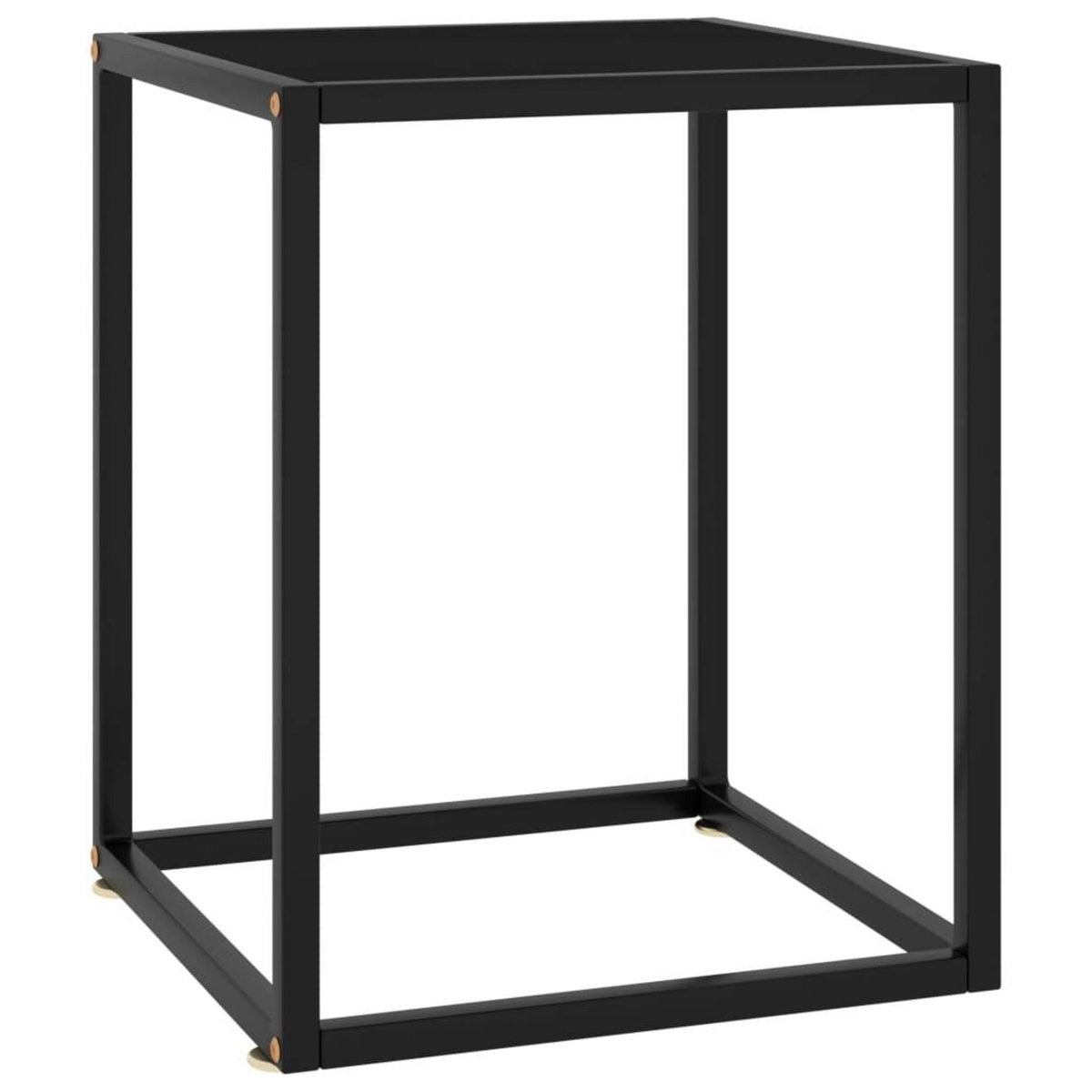VIDAXL Table basse Noir avec verre noir 40x40x50 cm