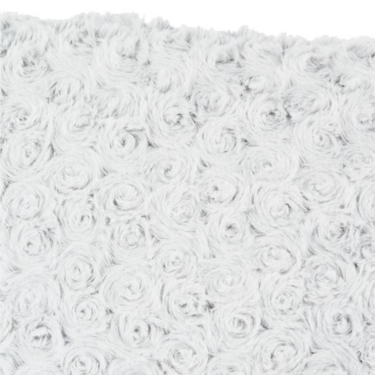 ATMOSPHERA Coussin Imitation Fourrure  Bouclée  45x45cm Gris Clair