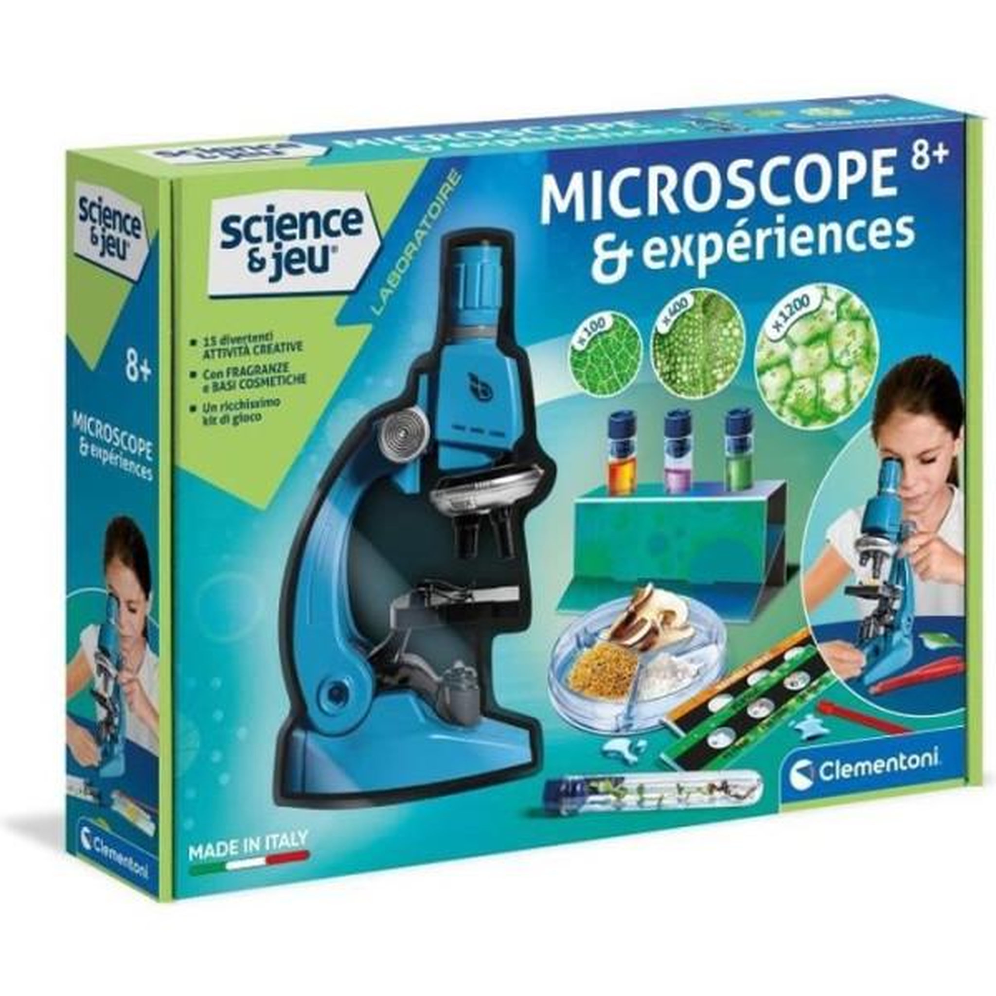 CLEMENTONI Clementoni - sciences et jeu - super microscope professionnel - 8 ans et +