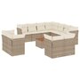 Voir la diapositive 2 : VIDAXL Salon de jardin avec coussins 12 pcs beige resine tressee