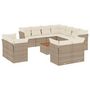 Voir la diapositive 2 : VIDAXL Salon de jardin avec coussins 12 pcs beige resine tressee