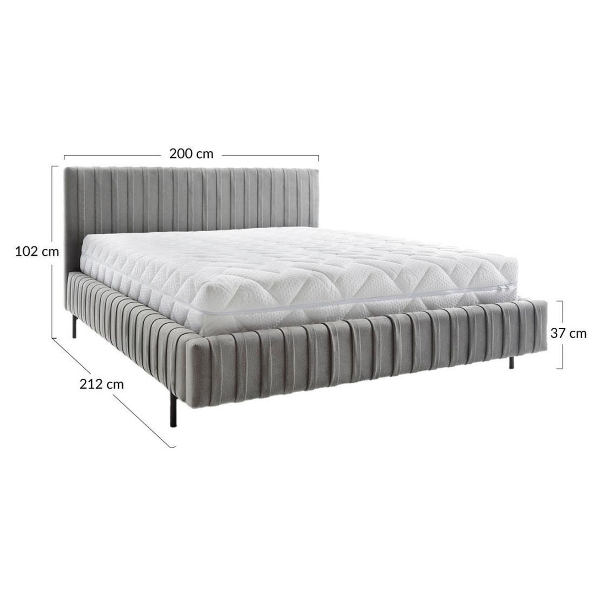 LISA DESIGN Flavio - lit coffre - 180x200 cm - sommier inclus - en simili