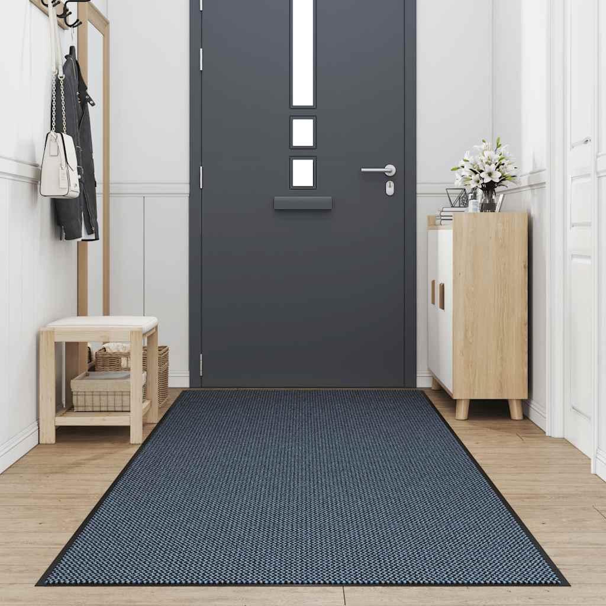 Voir la diapositive 2 : VIDAXL Paillasson bleu 115x500 cm