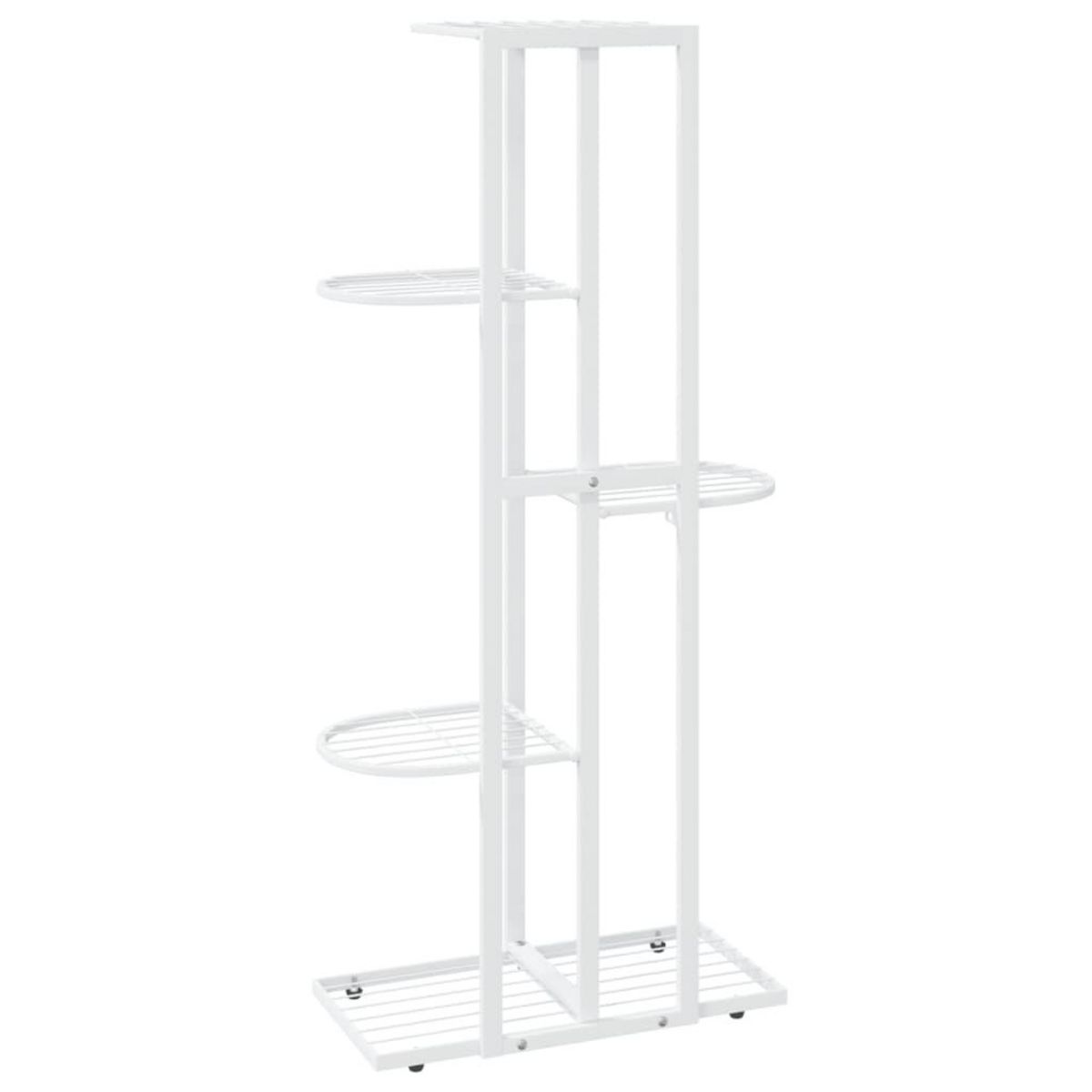 VIDAXL Support pour plantes 5 niveaux 43x22x98 cm Blanc Metal