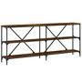 Voir la diapositive 2 : VIDAXL Table console chene fume 180x30x75 cm bois d'ingenierie et fer