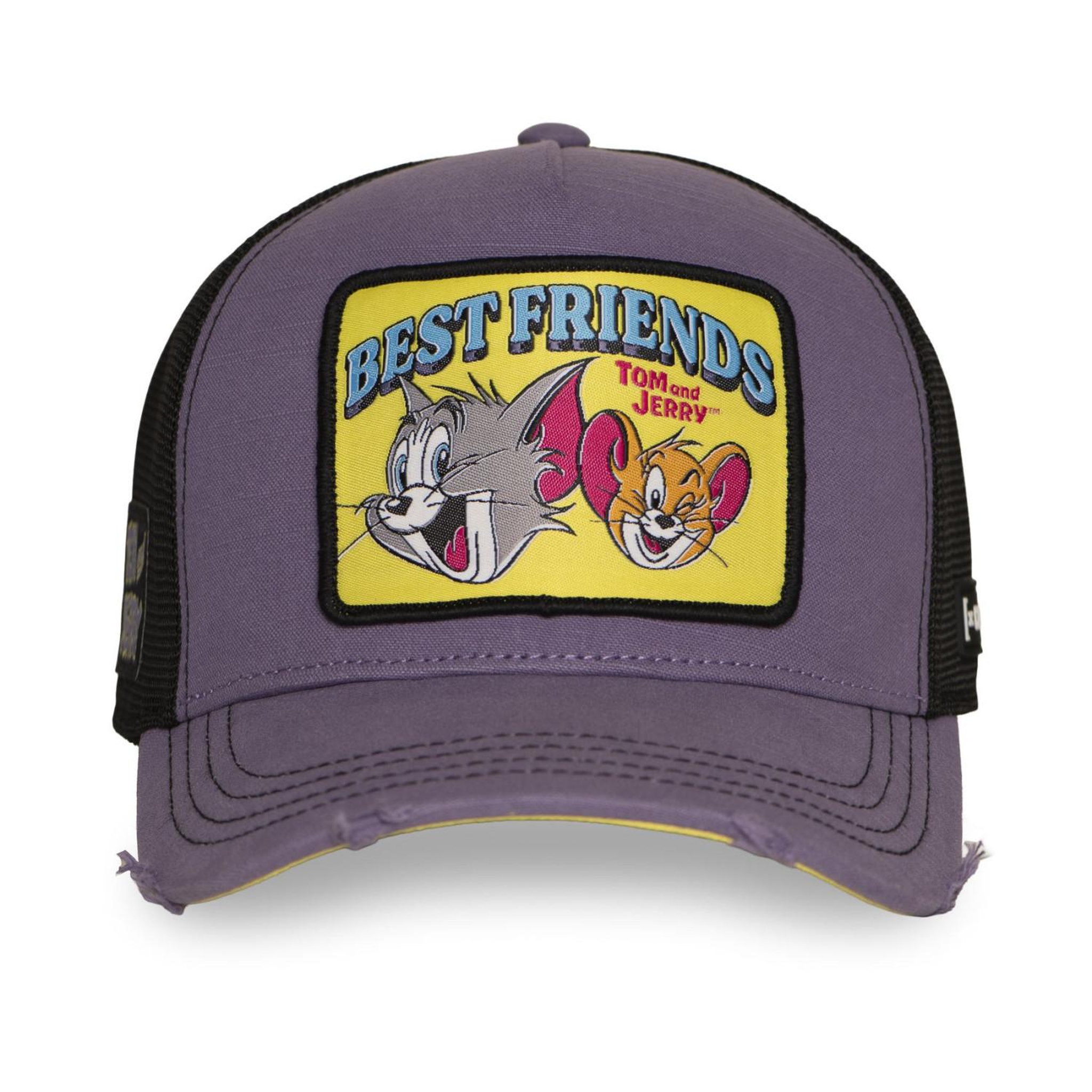 Voir la diapositive 2 : CAPSLAB Casquette trucker filet finitions premium tom & jerry best friends