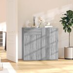 VIDAXL Buffet Sonoma gris 80x36x75 cm Bois d'ingenierie