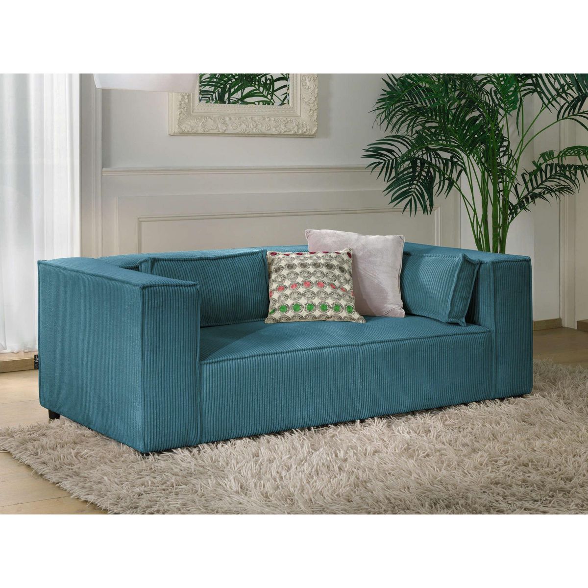 LISA DESIGN Stella - canapé fixe 2 places - en velours côtelé - style contemporain