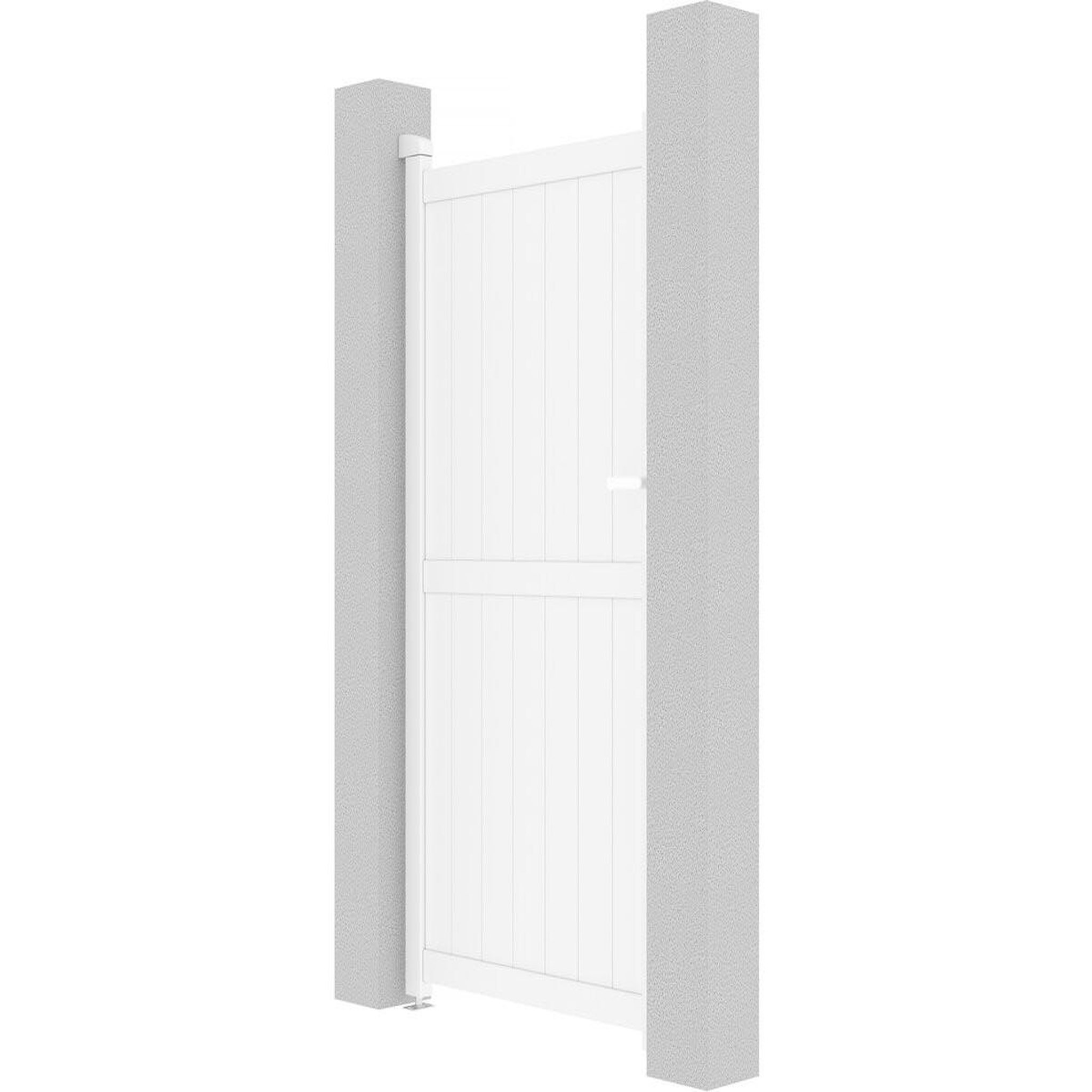 Voir la diapositive 4 : Habitat et Jardin Portillon aluminium  lola  - 101.2 x 180.9 cm - blanc