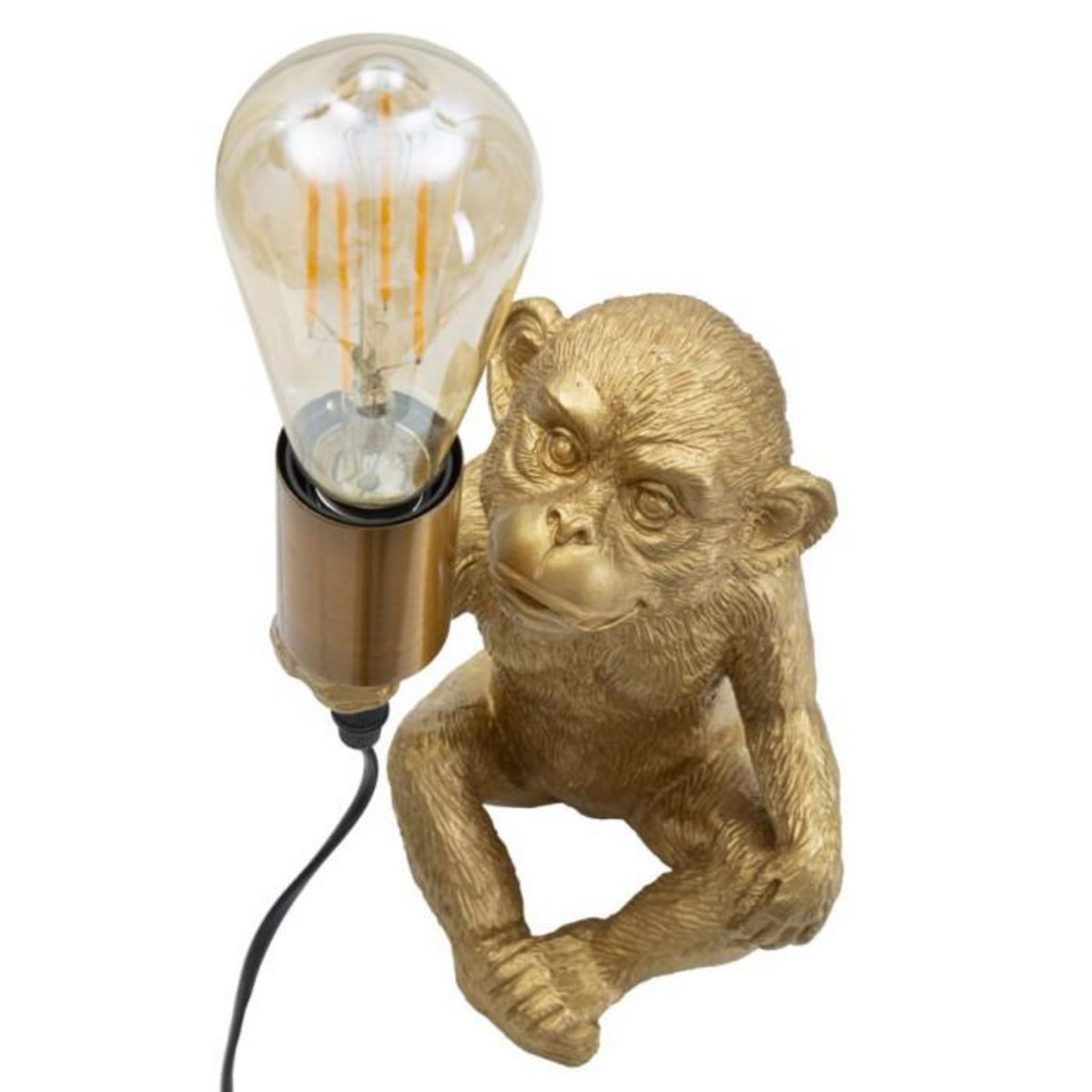 Paris Prix Lampe à Poser en Résine  Monkey  25cm Or