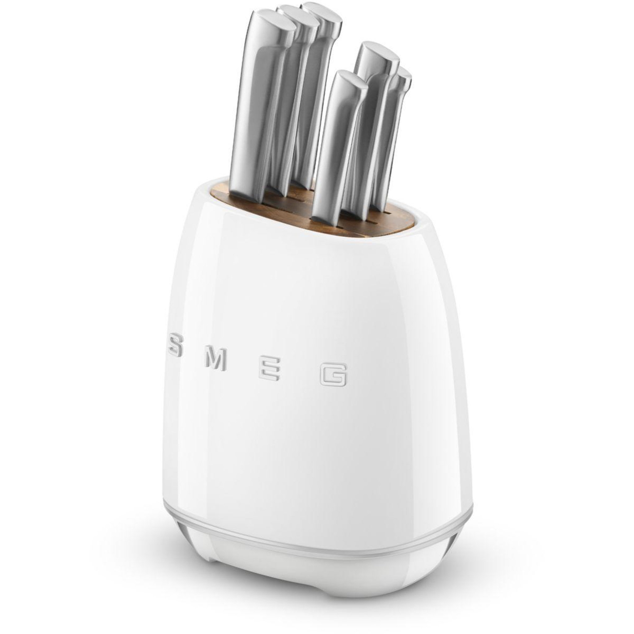 Voir la diapositive 3 : SMEG Bloc couteaux 6 couteaux multi-usage blanc