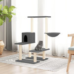 VIDAXL Arbre a chat avec griffoirs en sisal Gris fonce 94,5 cm