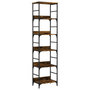 Voir la diapositive 2 : VIDAXL Bibliotheque chene fume 50x33x188,5 cm bois d'ingenierie