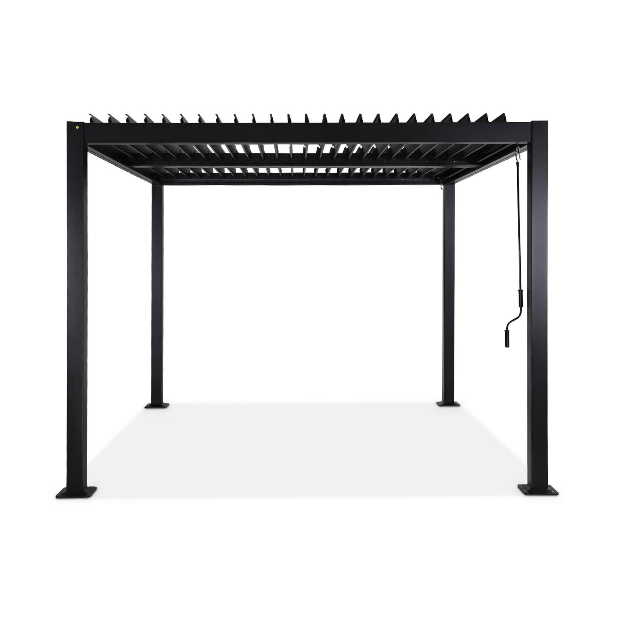 Voir la diapositive 5 : SWEEEK Pergola bioclimatique aluminium et acier lames orientables 3x3m Palace