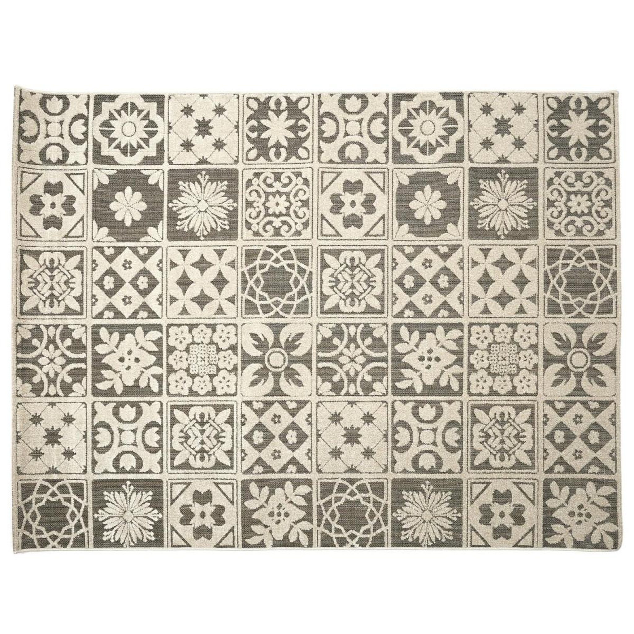 The Home Deco Factory Tapis déco relief  lisbonne  150x200cm beige
