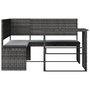 Voir la diapositive 3 : VIDAXL Canapé de jardin avec table et coussins en forme de L gris